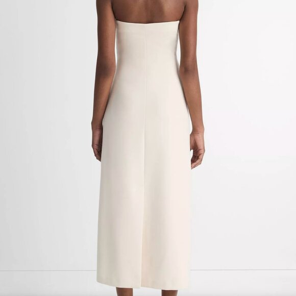 Vince Cream Strapless Midi Dress - Picture 4 of 9